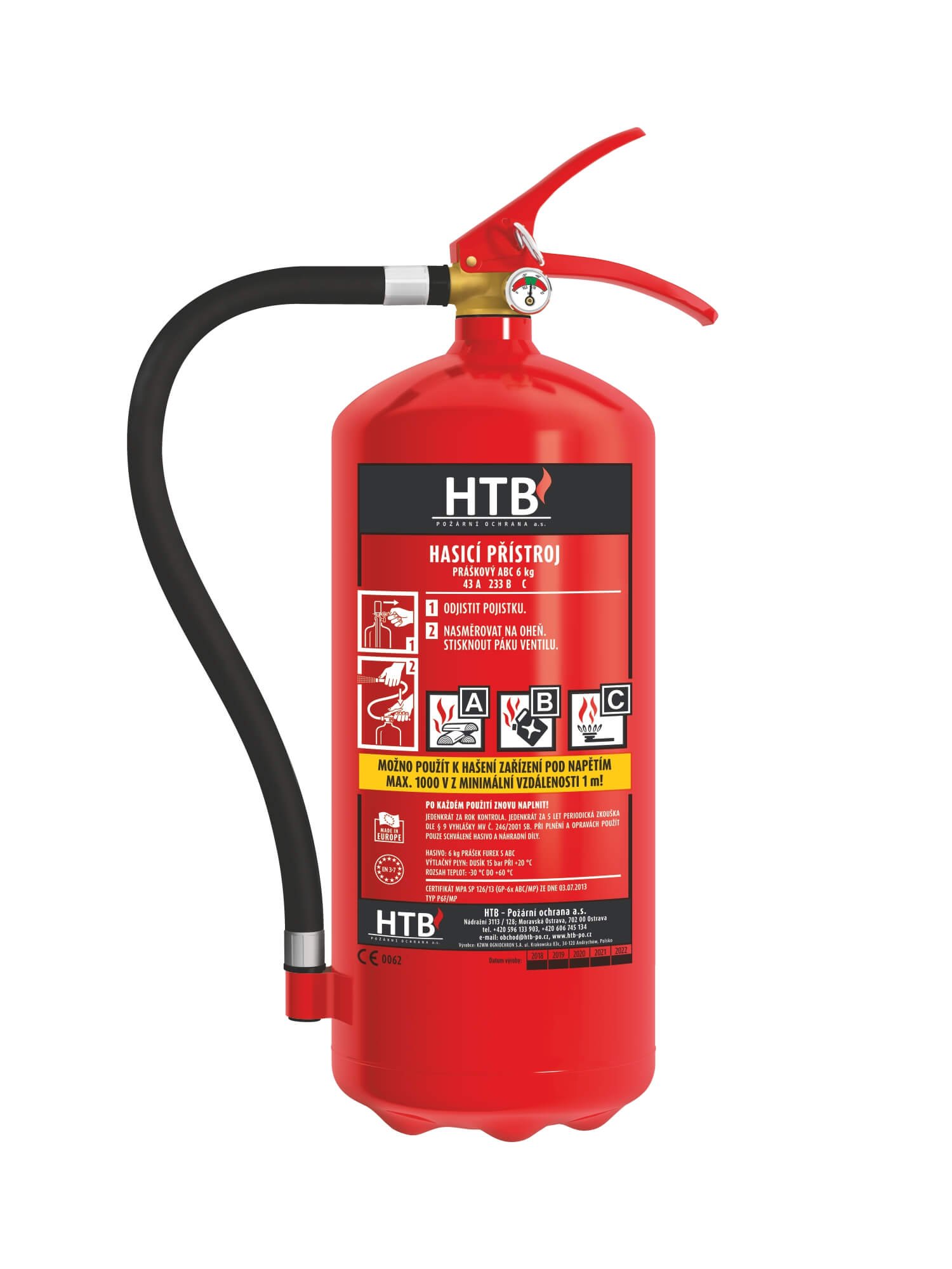 Hasicí přístroj P6F/MP