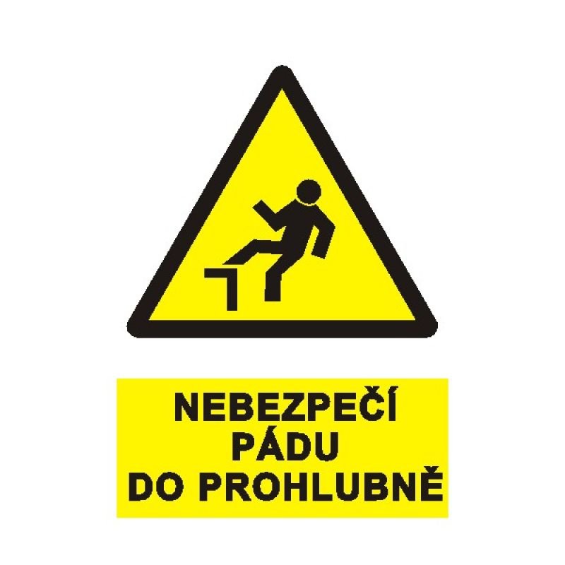 Nebezpečí pádu do prohlubně A4