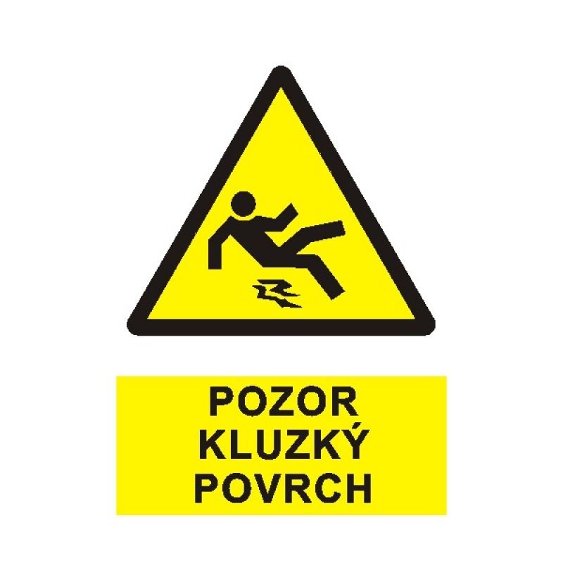 Pozor kluzký povrch A4