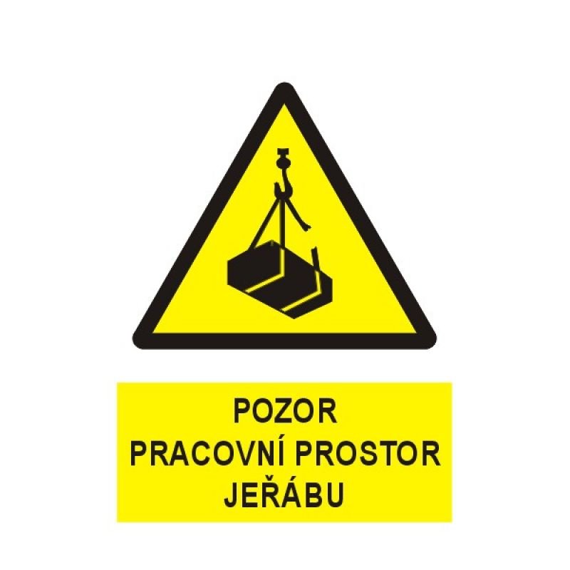 Pozor pracovní prostor jeřábu A4