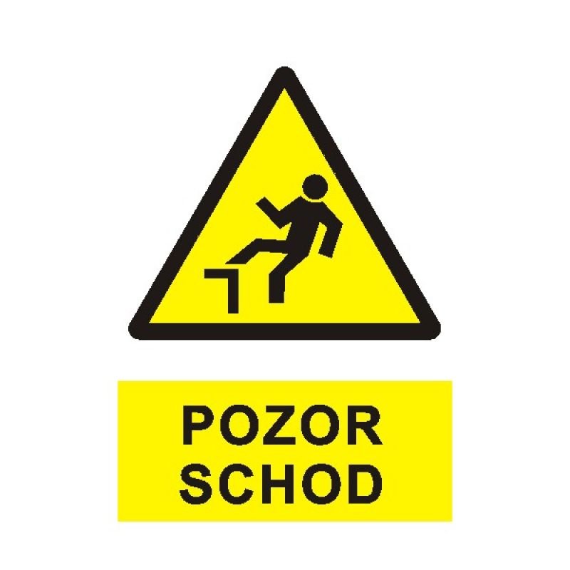 Pozor schod A4