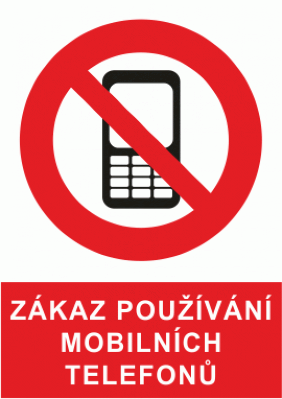 Zákaz používání mobilních telefonů A4
